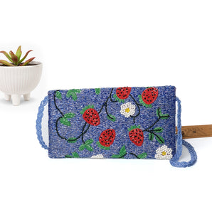 Chatrium beaded clutch / handembriodered