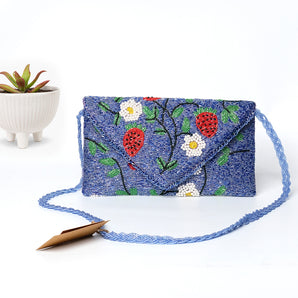 Chatrium beaded clutch / handembriodered