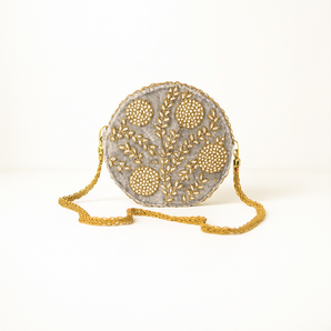 Grey Round Bag