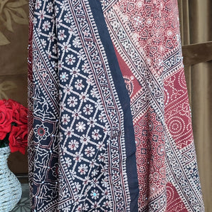 Fida handembriodered ajrak shawl