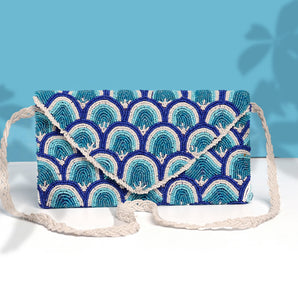 Blue paradise Handembroidered Bag