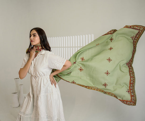 Pakistani embroidered shawls for ladies