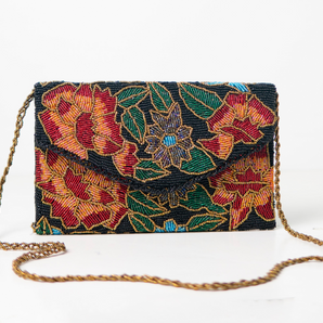 Oriental clutch/ handembriodered