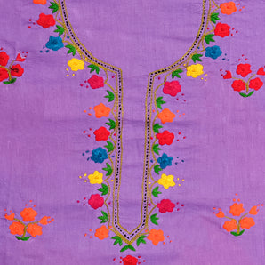 Purple kurti handembriodered