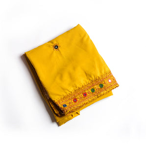 Yellow Bliss / mukka work shawl