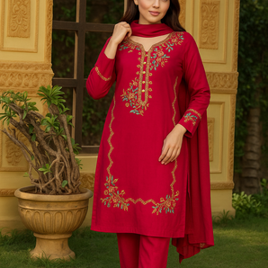 Crimson Stitched 3pc