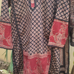 Ajrak kurta