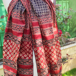 Ajrak stole / hand embroidered