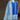 Blue Organza applique gown/ stitched