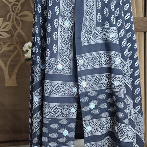 Mukka work ajrak shawl