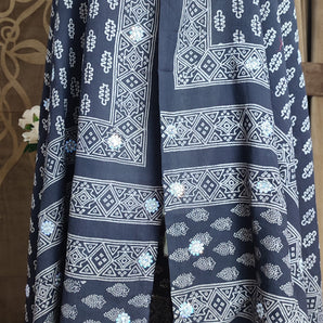 Mukka work ajrak shawl